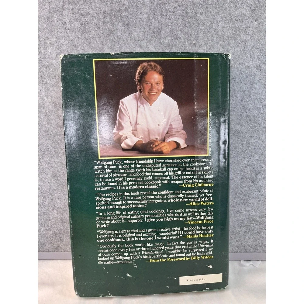 The Wolfgang Puck Cookbook 1986 First Edition Hardcover Spago Chinois Recipes